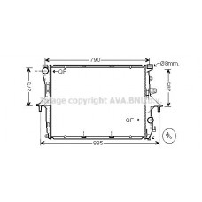 VN2214 AVA QUALITY COOLING Радіатор охолодження двигуна