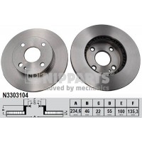 N3303104 NIPPARTS Гальмівний диск