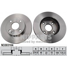 N3303104 NIPPARTS Гальмівний диск