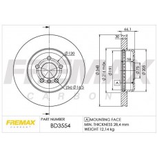 BD-3554 FREMAX Гальмівний диск