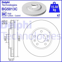 BG5013C DELPHI Гальмівний диск
