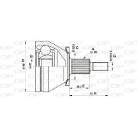 CVJ5435.10 OPEN PARTS Шарнирный комплект, Привідний вал