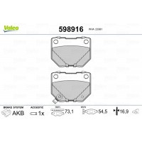598916 VALEO КомплеК т гальмівних колодок, дискове гальмо