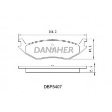DBP5407 DANAHER Комплект гальмівних колодок дисковий гальм