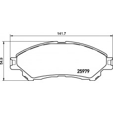 P 79 032 BREMBO Комплект гальмівних колодок дисковий гальм
