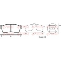 1199 00 KAWE Комплект гальмівних колодок дисковий гальм