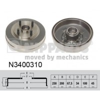N3400310 NIPPARTS Гальмівний барабан