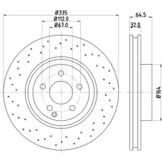 8DD 355 115-011 HELLA Гальмівний диск