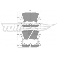TX 14-53 TOMEX Brakes Комплект гальмівних колодок дисковий гальм
