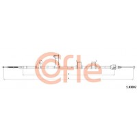1.KI002 COFLE Тросик, cтояночный тормоз