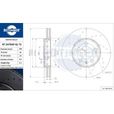 RT 2479HP-GL T3 ROTINGER Гальмівний диск