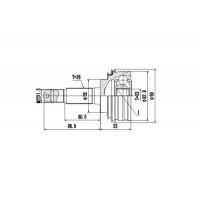 DCV859020 DYNAMATRIX Шарнирный комплект, Привідний вал