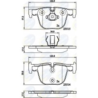 CBP02147 COMLINE Комплект гальмівних колодок дисковий гальм