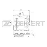 BS-1350 ZEKKERT КомплеК т гальмівних колодок, дискове гальмо