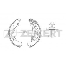 BK-4031 ZEKKERT Комплект гальмівних колодок