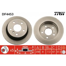 DF4453 TRW Гальмівний диск