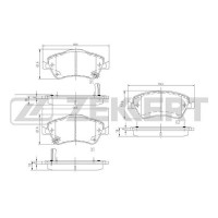 BS-2820 ZEKKERT Комплект гальмівних колодок дисковий гальм