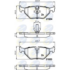 CBP01024 COMLINE Комплект гальмівних колодок дисковий гальм