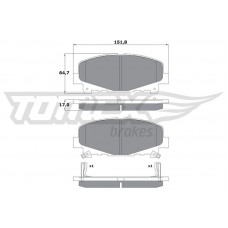 TX 17-52 TOMEX Brakes Комплект гальмівних колодок дисковий гальм