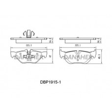 DBP1915/1 DANAHER Комплект гальмівних колодок дисковий гальм