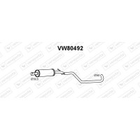 VW80492 VENEPORTE Предглушник вихлопних газів