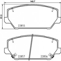 8DB 355 037-701 HELLA Комплект гальмівних колодок дисковий гальм