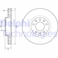 BG4674C DELPHI Гальмівний диск