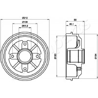 TA-0608 JAPANPARTS Гальмівний барабан