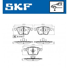 VKBP 80594 E SKF Комплект гальмівних колодок дисковий гальм