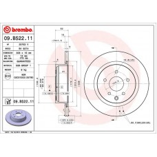 09.B522.11 BREMBO Гальмівний диск