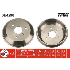 DB4298 TRW Гальмівний барабан