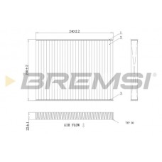 FC0081C BREMSI Фільтр повітря у внутрішньому просторі