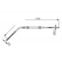 1 987 477 689 BOSCH Тросик, cтояночный тормоз