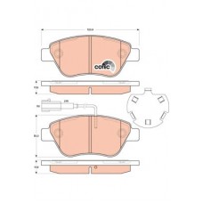 GDB1891 TRW Комплект гальмівних колодок дисковий гальм