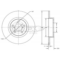 TX 72-86 TOMEX Brakes Гальмівний диск