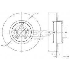 TX 72-86 TOMEX Brakes Гальмівний диск