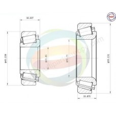70-230061 MULTIPARTS Комплект підшипника ступиці колеса