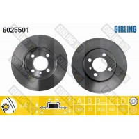 6025501 GIRLING Гальмівний диск