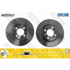 6025501 GIRLING Гальмівний диск