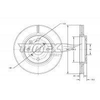 TX 71-55 TOMEX Brakes Гальмівний диск
