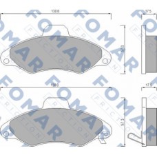 FO 666981 FOMAR Friction Комплект гальмівних колодок дисковий гальм