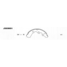 J3509001 NIPPARTS Комплект гальмівних колодок