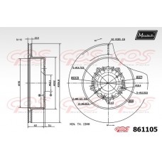 861105 MAXTECH Гальмівний диск