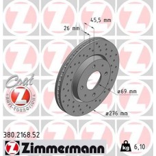 380.2168.52 ZIMMERMANN Гальмівний диск
