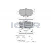 182323 ICER Комплект гальмівних колодок дисковий гальм