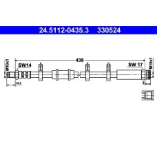 24.5112-0435.3 ATE Гальмівний шланг
