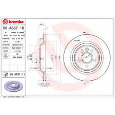 08.A537.11 BREMBO Гальмівний диск