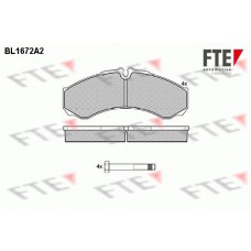 BL1672A2 FTE КомплеК т гальмівних колодок, дискове гальмо