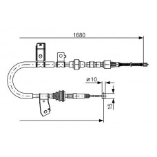 1 987 482 087 BOSCH Тросик, cтояночный тормоз