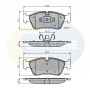 CBP01590 COMLINE Комплект гальмівних колодок дисковий гальм